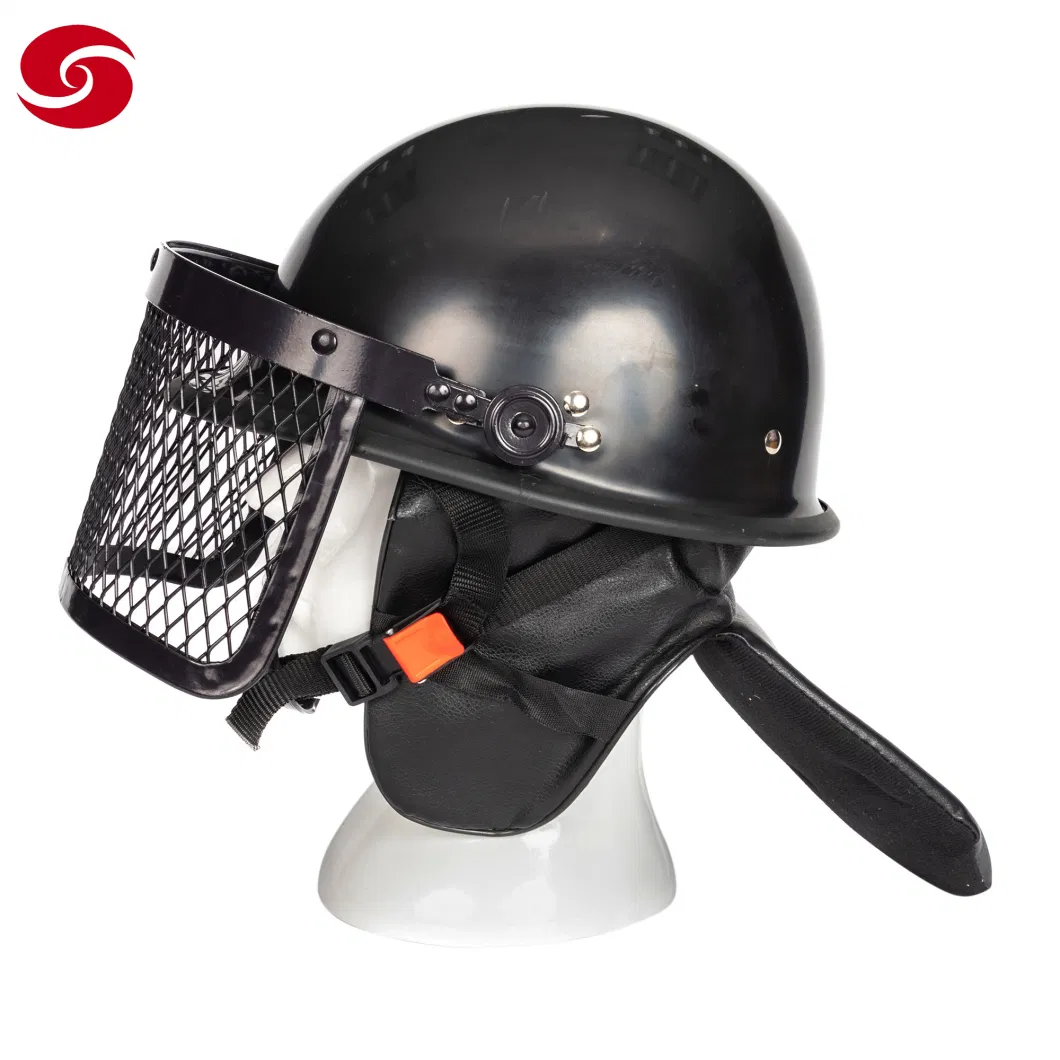 Military Police Security Metal Grid Anti Riot Helmet with Steel Mesh