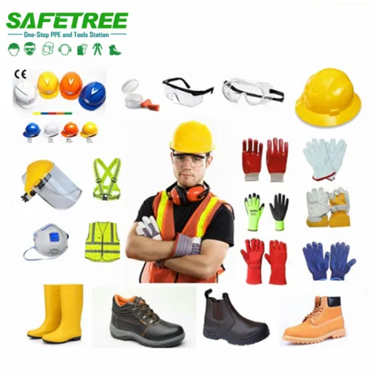 Safetree CE En397 e ANSI Z89.1 Casco di sicurezza industriale standard ABS con visiera PC Ntc